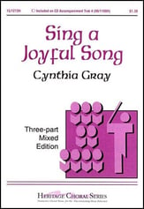 Sing a Joyful Song Three-Part Mixed choral sheet music cover